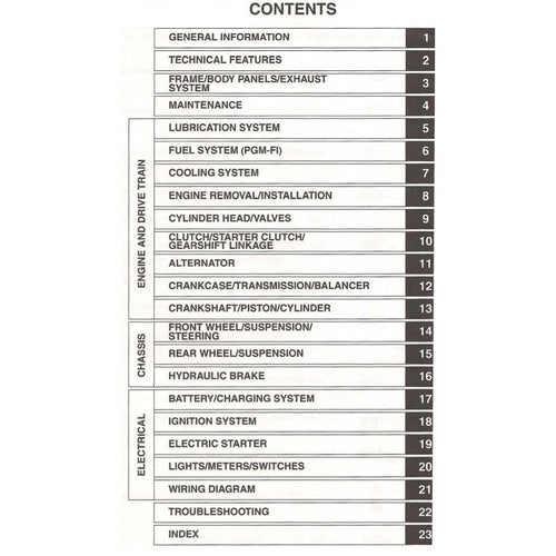 CBR1000RR Honda CBR 1000 RR FIREBLADE 2008-2015 Full Manual Set – Service Repair Manual and Spare Parts Catalog and User Handbook - page 2