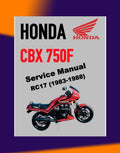 Honda CBX 750F 1983-1988 Full Manual Set – Repair & Maintenance Manual and Spare Parts Catalog and User Handbook