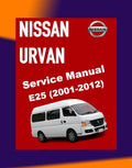 Nissan URVAN E25 2001-2012 Full Manual Set – Repair & Maintenance Manual