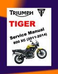 Triumph TIGER 800 XC 2011-2014 Full Manual Set – Repair & Maintenance Manual and User Handbook