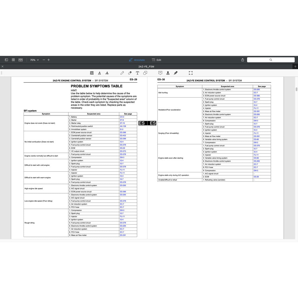 Toyota Engine 2AZ-FE Service Repair Workshop Manual - page 8