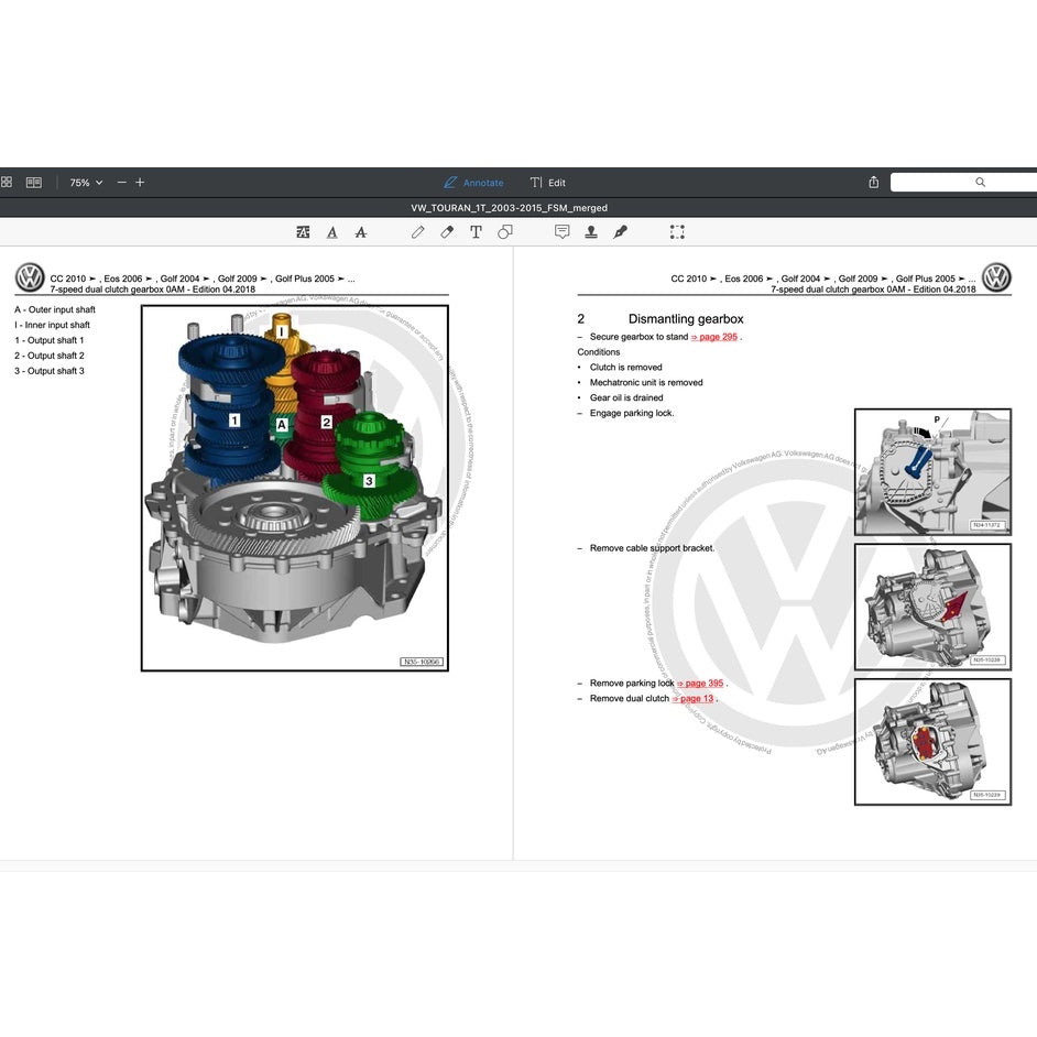 VW TOURAN I 1T 2003-2015 Full Manual Set – Repair & Maintenance Manual - page 6