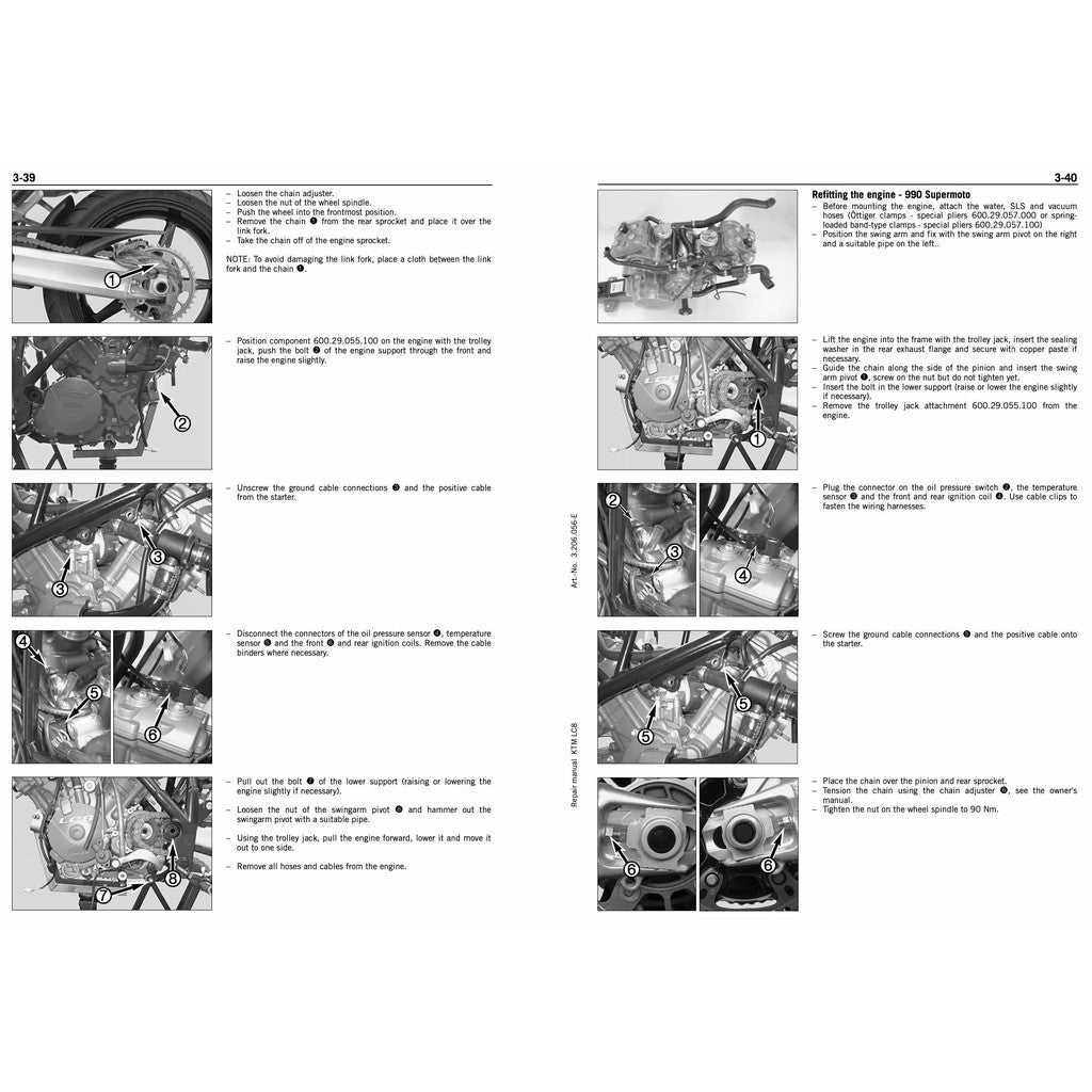 KTM 950/990 ADVENTURE 2003-2008 Full Manual Set – Service Repair Workshop Manual and Spare Parts Catalog and User Handbook - page 5