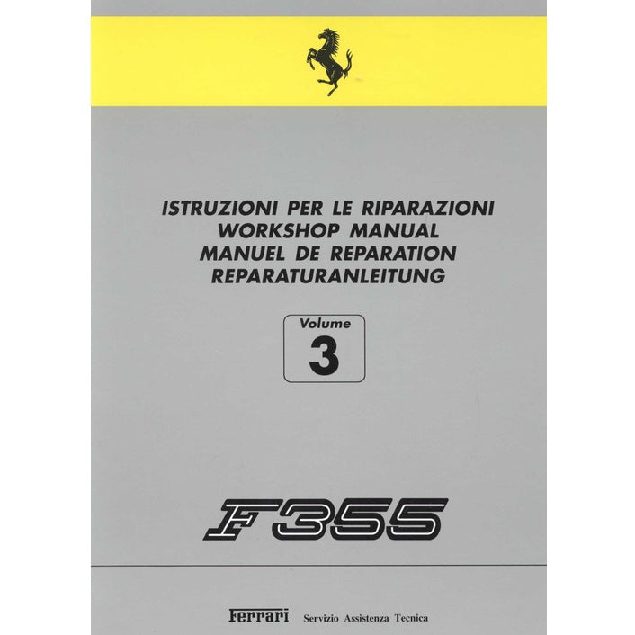 Ferrari F355/ F129 1995-1999 Full Manual Set – Repair & Maintenance Manual and Spare Parts Catalog - page 7