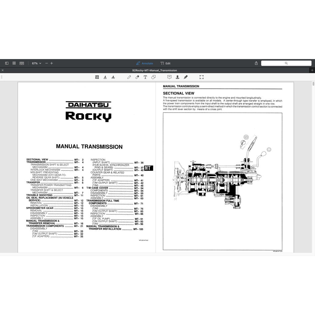 Daihatsu FEROZA ROCKY F300 1990-2002 Full Manual Set – Repair & Maintenance Manual - page 5