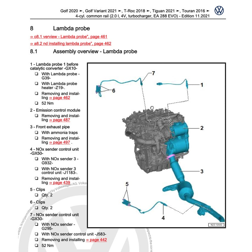 VW GOLF MK8 2020-2023 Full Manual Set – Repair & Maintenance Manual - page 7