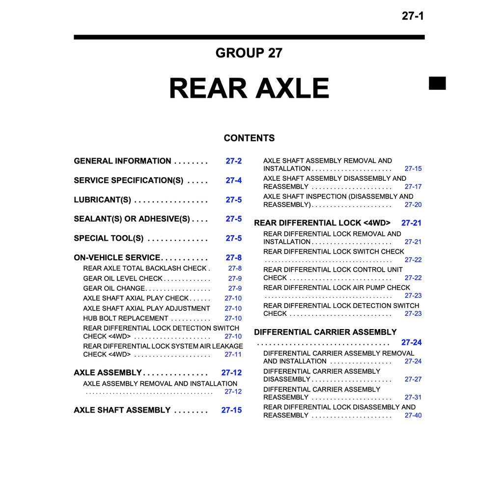 TRITON Mitsubishi TRITON L200 KA/KB 2006-2015 Full Manual Set – Repair & Maintenance Manual - page 7