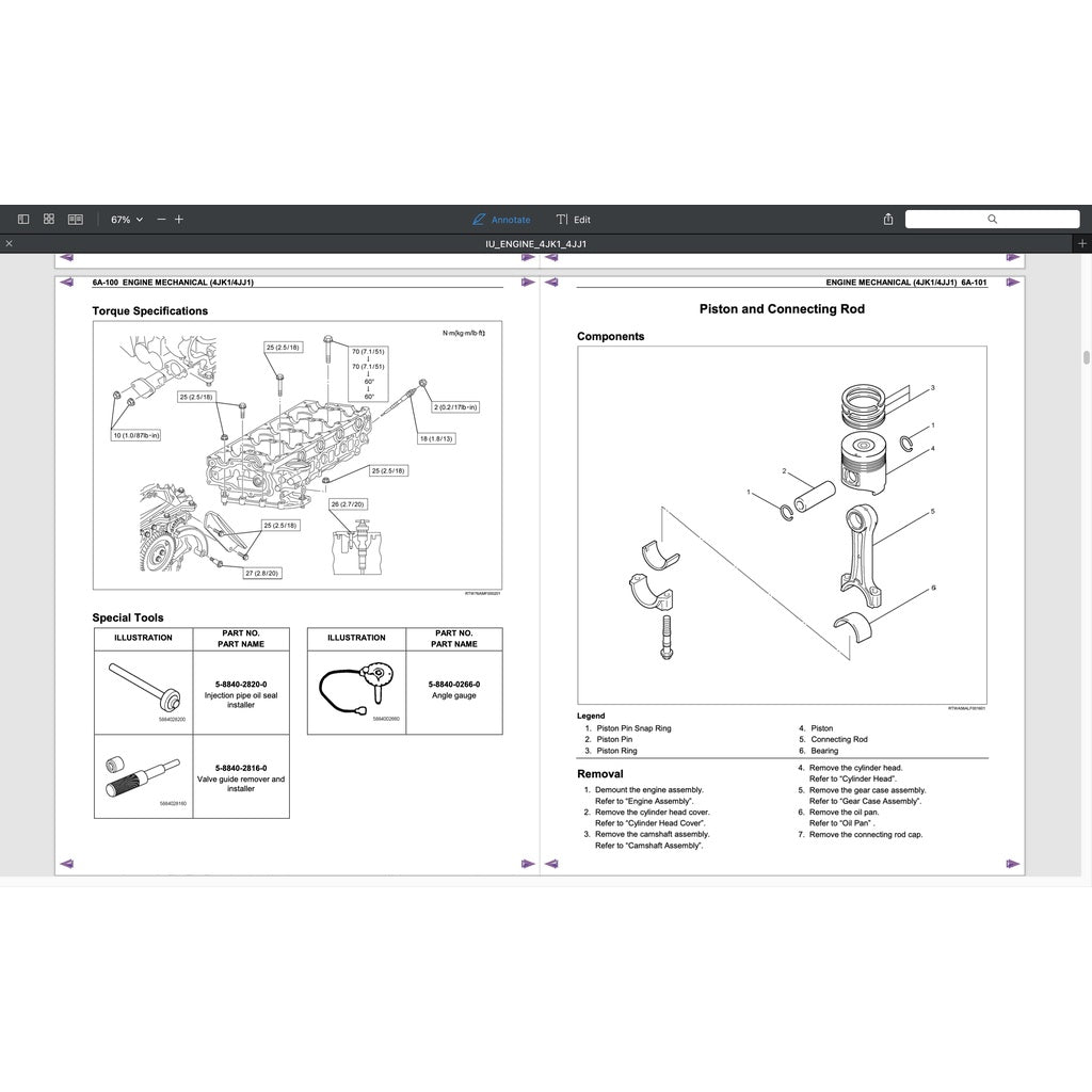 Isuzu Engine 4JK1 Workshop Repair Manual- Isuzu D-MAX - page 6