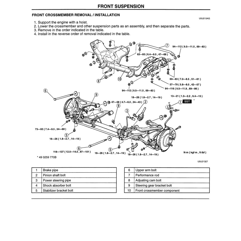 Mazda MX-5 MIATA NA Series 1997 Full Manual Set – Repair & Maintenance Manual - page 9
