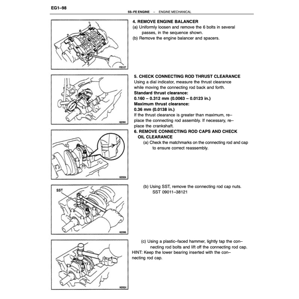 Toyota Engine 5S-FE Service Repair Workshop Manual - page 7