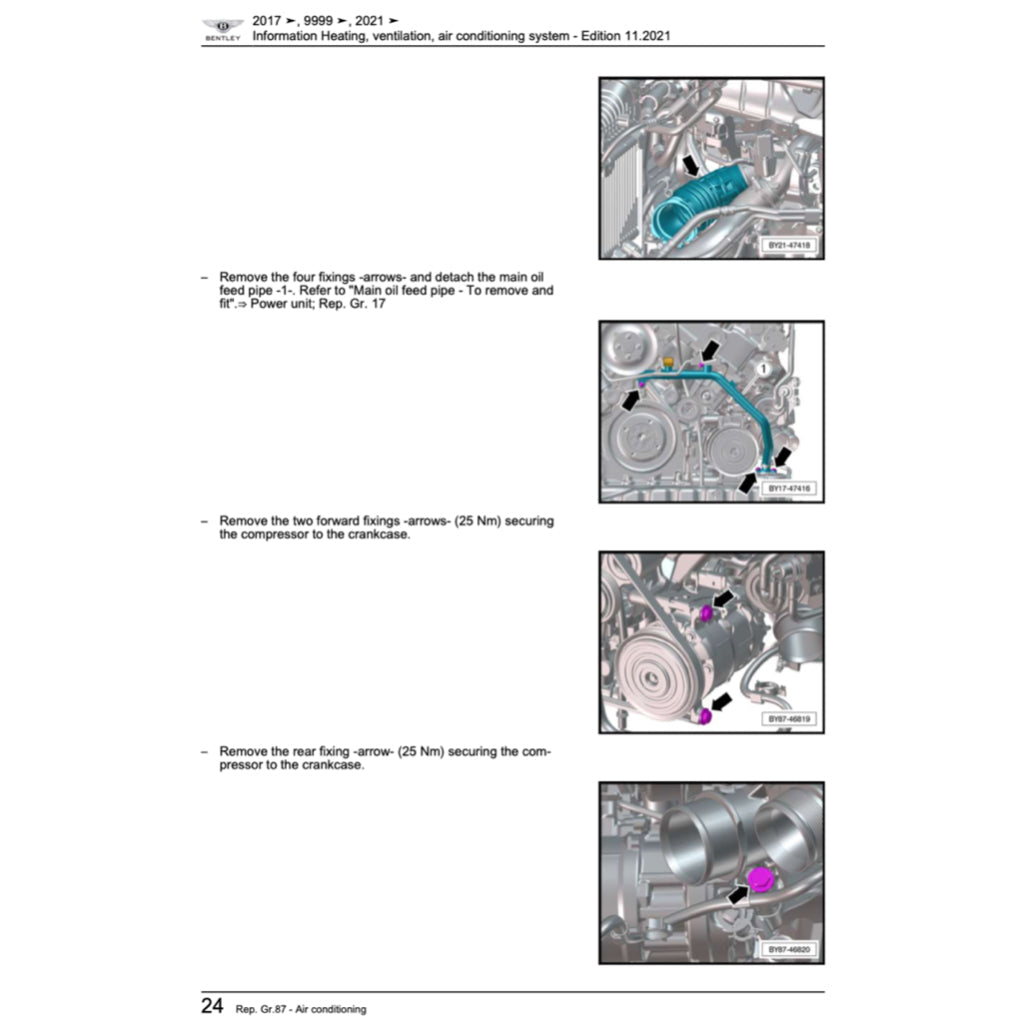 Bentley BENTAYGA 2017+ Full Manual Set – Repair & Maintenance Manual - page 2
