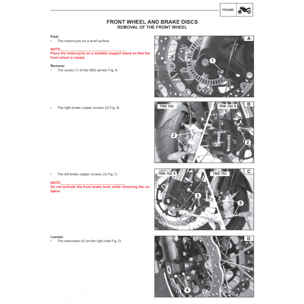BENELLI TRK702 X BJ700-5F 2022+ Full Manual Set – Repair & Maintenance Manual and Spare Parts Catalog and User Handbook - page 8