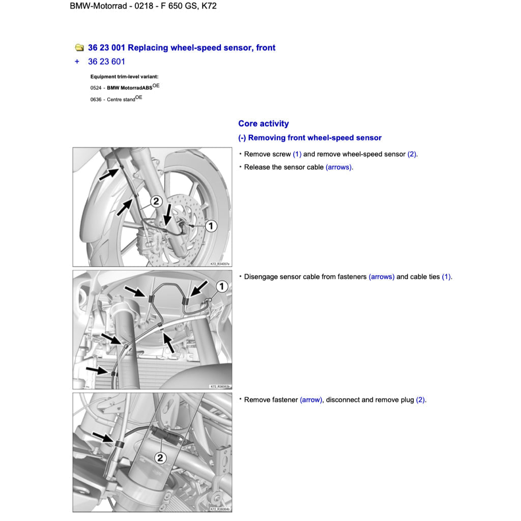 BMW F650 GS K72 2008-2012 Full Manual Set – Repair & Maintenance Manual and RIDER'S Manual - page 5