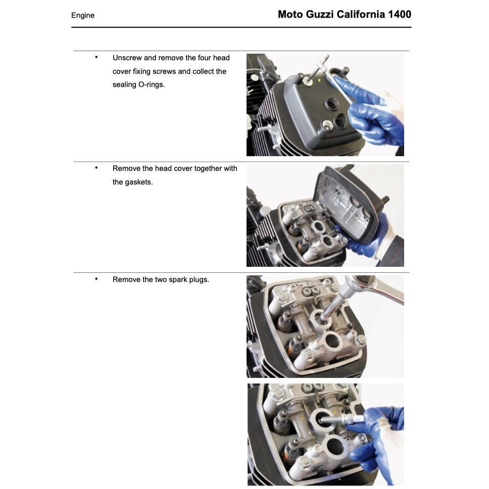 Moto Guzzi CALIFORNIA 1400 2013+ Full Manual Set – Repair & Maintenance Manual and Spare Parts Catalog and User Handbook - page 7