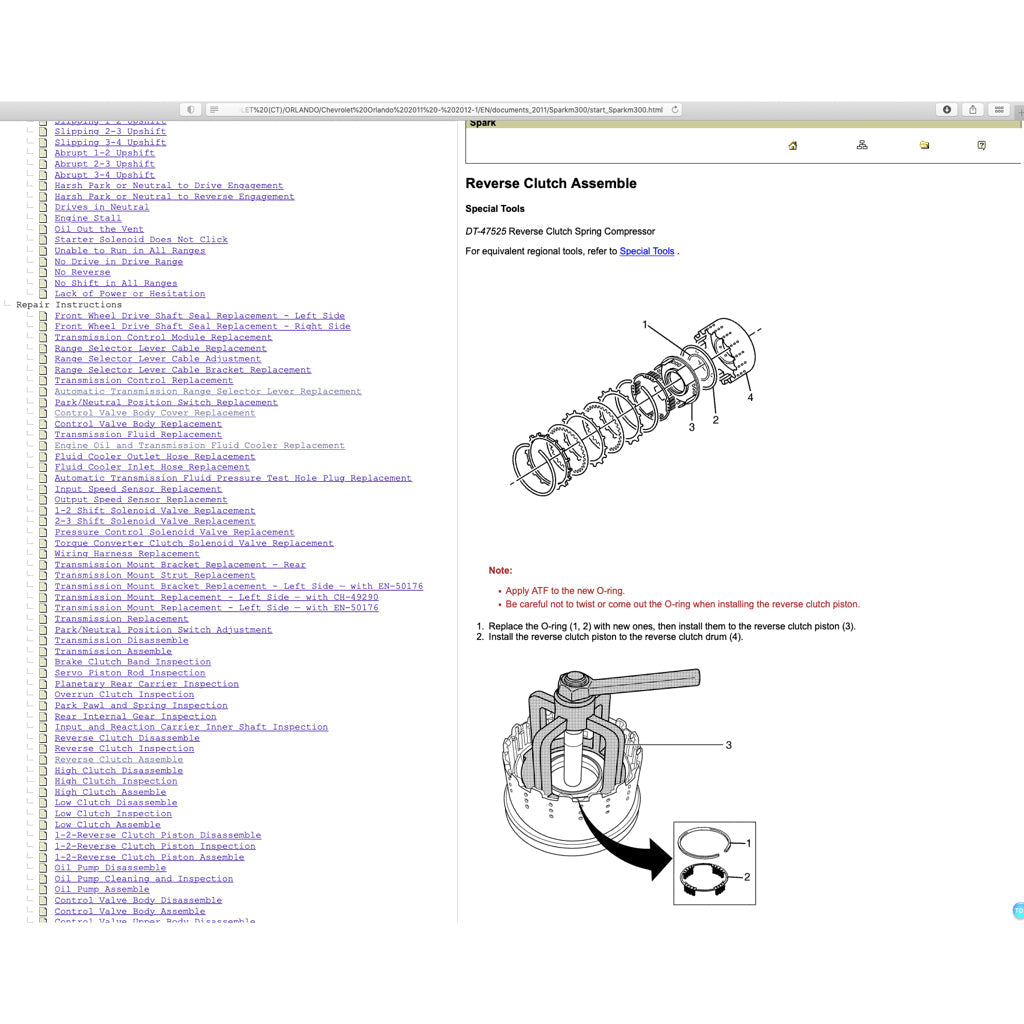Chevrolet SPARK M300 2009-2014 Full Manual Set – Repair & Maintenance Manual - page 9