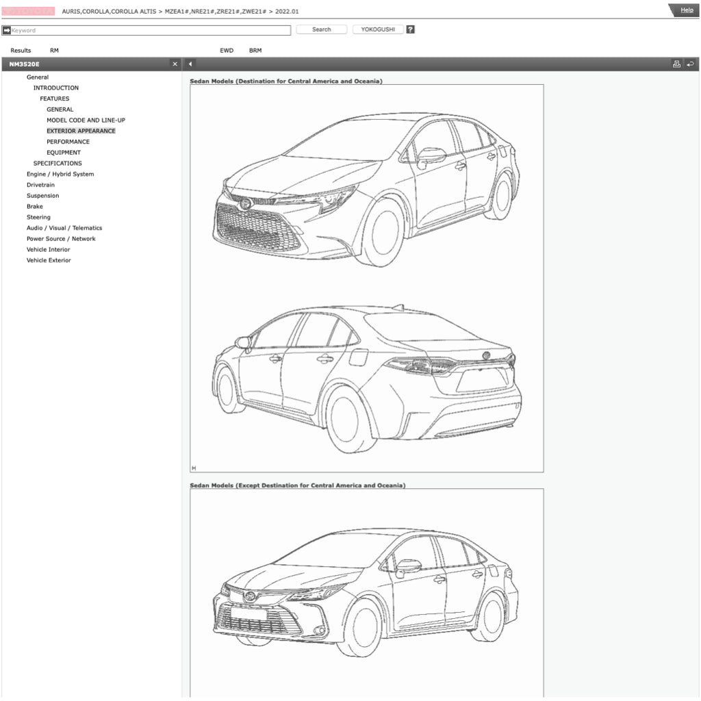 Toyota COROLLA ALTIS E210 2018+ Full Manual Set – Repair & Maintenance Manual - page 2