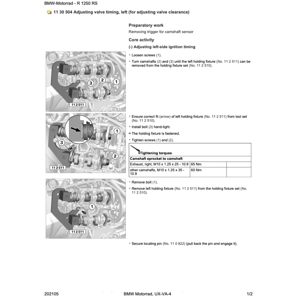 BMW R1250RS R1250 RS K54 2018+ Full Manual Set – Repair & Maintenance Manual and RIDER'S Manual - page 6