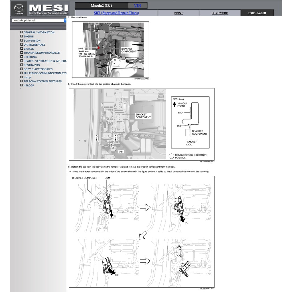 Mazda 2 DJ 2015-2022 Full Manual Set – Repair & Maintenance Manual - page 9