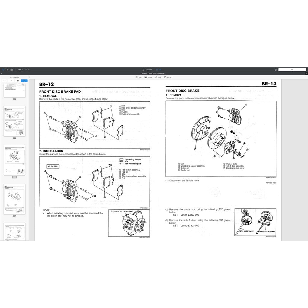 Daihatsu HIJET PORTER S89/S91 1.3L 1989-2009 Full Manual Set – Repair & Maintenance Manual - page 6